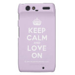 [Crown] keep calm and love on  Motorola Droid RAZR Cases