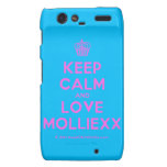 [Cupcake] keep calm and love molliexx  Motorola Droid RAZR Cases