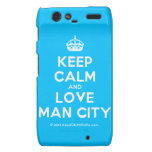 [Crown] keep calm and love man city  Motorola Droid RAZR Cases
