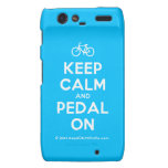 [Bicycle] keep calm and pedal on  Motorola Droid RAZR Cases