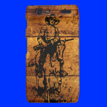 MOTOROLA DROID RAZR WOODEN COWBOY CELL CASE casemate cases