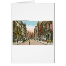 Mott Street, CHINATOWN, New York City (Vintage) Greeting Cards