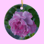Mottled pink rose ornament ornaments