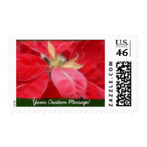 Mottled Red Poinsettias 2 stamps