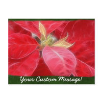 Mottled Red Poinsettias 2 postcards