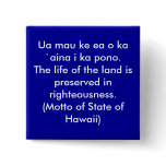 Motto of Hawaii Button