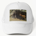 Mouflon Wild Sheep Scratching 1 hats by WildAnimalArt Mouflon Wild Sheep Scratching 1 hats