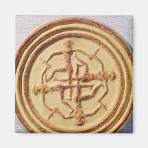 Mould depicting four warriors fridge magnets