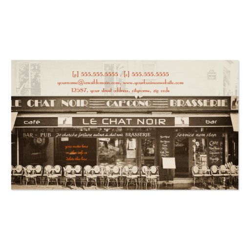 Moulin Rouge  - Business Card (back side)
