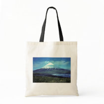 Mount Cleveland Volcano,Islands of Four Mountains, Canvas Bags