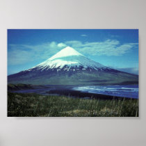 Mount Cleveland Volcano,Islands of Four Mountains, Print