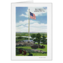 Mount Defiance Giant Flagpole Scene Greeting Card