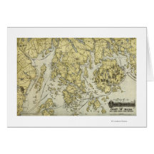 Mount Desert Island and Coast of Maine Map Card
