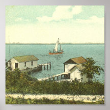 MOUNT DORA, FL -Boat House Row, 1907 Posters