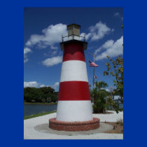 Mount Dora Florida Lighthouse Lake Marker Poster posters