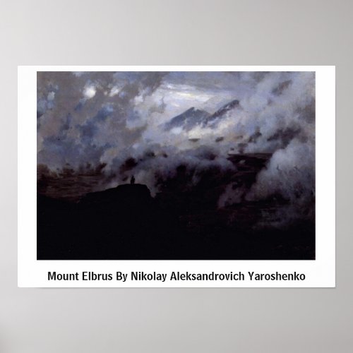 Mount Elbrus By Nikolay Aleksandrovich Yaroshenko Posters