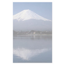 Mount Fuji and reflection in Lake Kawaguchi, Japan Stationery