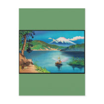 Mount Fuji Japanese Woodblock - Beautiful Post Card