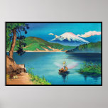 Mount Fuji Japanese Woodblock Print on Huge Canvas