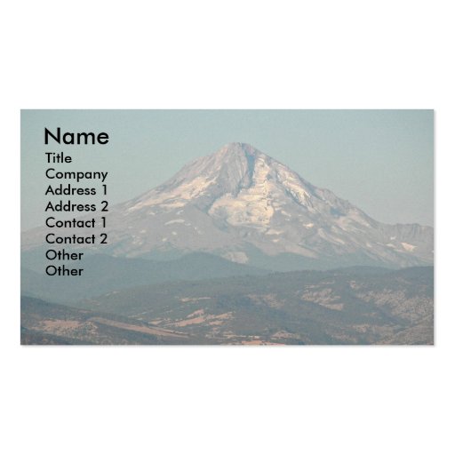 Mount Hood Business Card (front side)