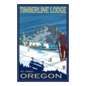 Mount Hood, Oregon Ski Poster - Timberline Lodge posters by LanternPress Mount Hood, Oregon Ski Poster - Timberline Lodge posters