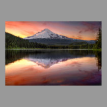 Mount Hood Reflection on Trillium Lake posters