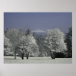 Mount Hood Study - Ultraviolet Landscape posters