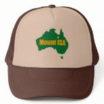 Mount Isa Green and Gold Map Cap Hat