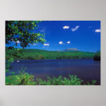 Mount Katahdin and Penobscot River Horserace Brook Poster