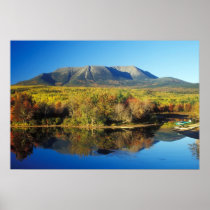 Mount Katahdin and Penobscot River in Autumn Posters