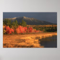 Mount Katahdin Foliage Snow Compass Pond posters