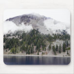 Mount Lassen Volcano in the clouds Mouse Pads