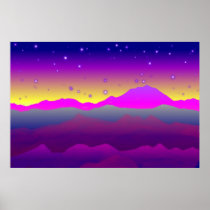 Mount Magenta Posters