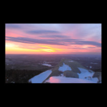 Mount Monadnock Winter Sunset from Bald Rock posters