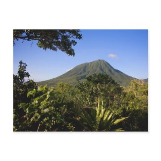 Mount Nevis Volcano Peak postcard
