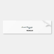 Mount Pleasant Michigan City Classic Bumper Stickers