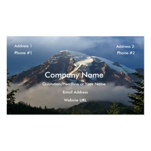 Mount Rainier business card