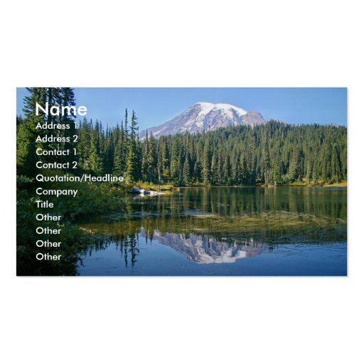 Mount Rainier business card..