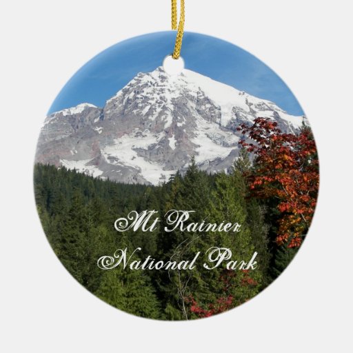 mount rainier national park ceramic ornament zazzle mount rainier national park ceramic ornament zazzle