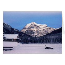 Mount Robson in Winter cards