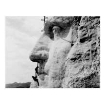 Mount Rushmore construction Post Cards