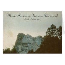 Mount Rushmore South Dakota 1962 Greeting Card