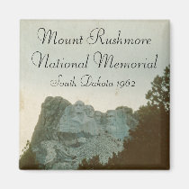 Mount Rushmore South Dakota 1962 Square Magnet magnets