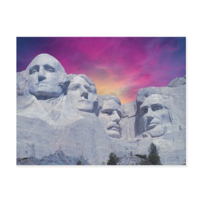 Mount Rushmore, South Dakota, USA Presidents Postcard by beverlytazangel