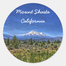 Mount Shasta Round Sticker