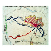 Mount St. Helens Map posters