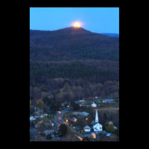 Mount Sugarloaf Full Moon over Sunderland posters