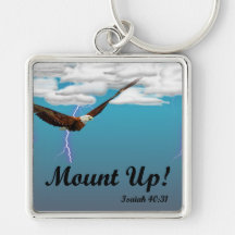 Mount Up on Eagle's Wings Inspirational Key Chain