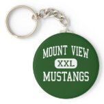 Mount View - Mustangs - High - Thorndike Maine Keychain