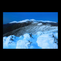 Mount Washington Presidential Range Winter Evening posters